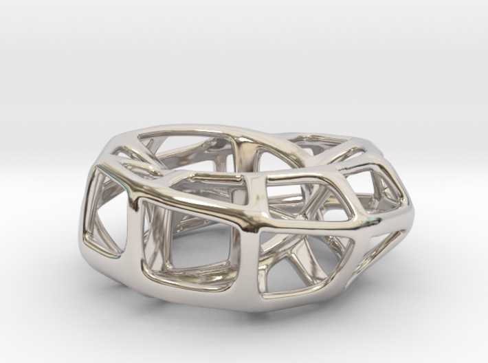 Mobius Torus - Pendant in Cast Metals 3d printed