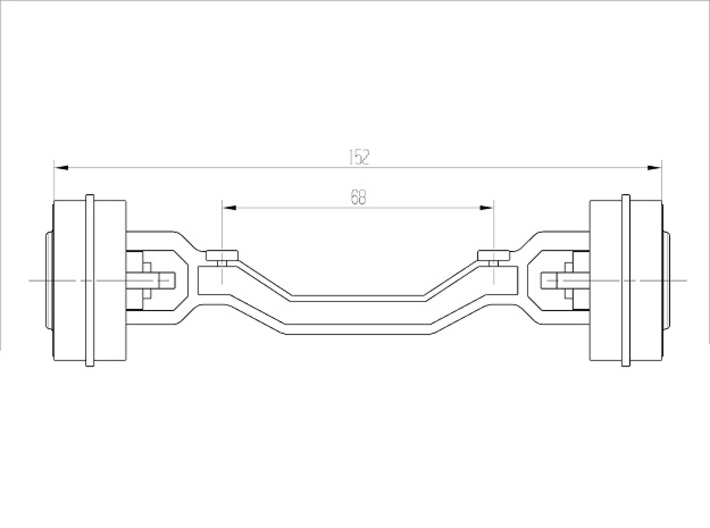 front-axle-assy 3d printed 