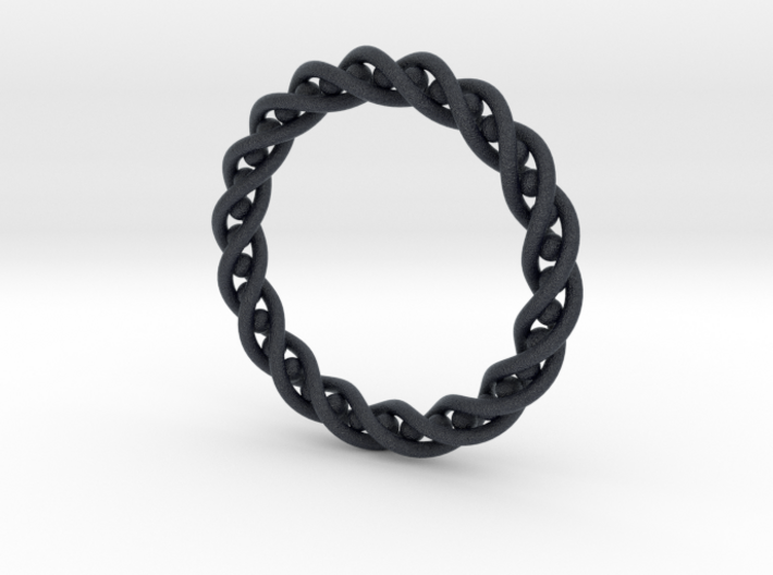 Twisted Single Strand Ring No.2 3d printed