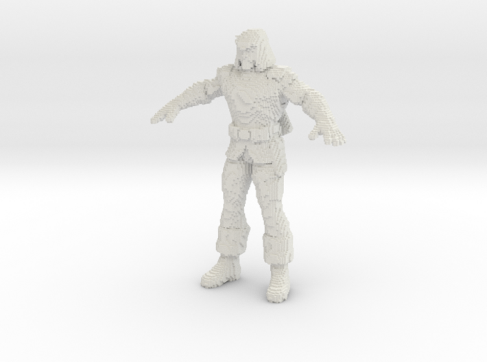 Green Arrow voxelized 3d printed
