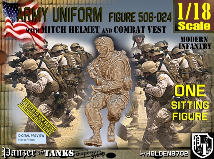 1/18 Mod-Unif Vest+Mitch 506-024 3d printed