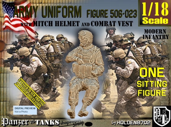 1/18 Mod-Unif Vest+Mitch 506-023 3d printed