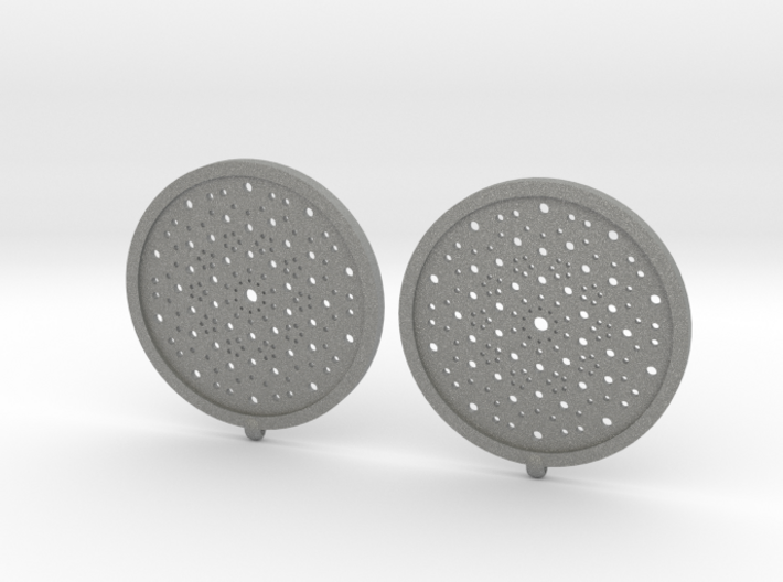 Quasicrystals Diffraction Pattern Pendant - earrin 3d printed