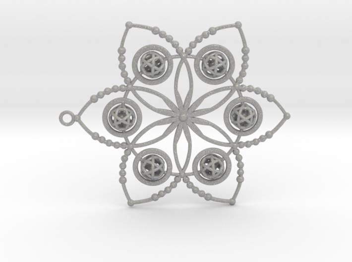 Crop circle pendant 2 (modified design for steel p 3d printed