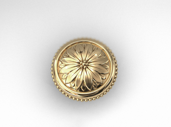 Drawer Knob - 18th century floral design 3d printed 