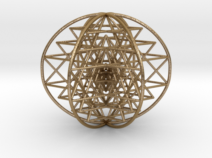 3D Sri Yantra 6 Sided Symmetrical 3&quot; 3d printed