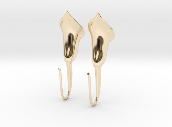 Calla lily earrings 3d printed