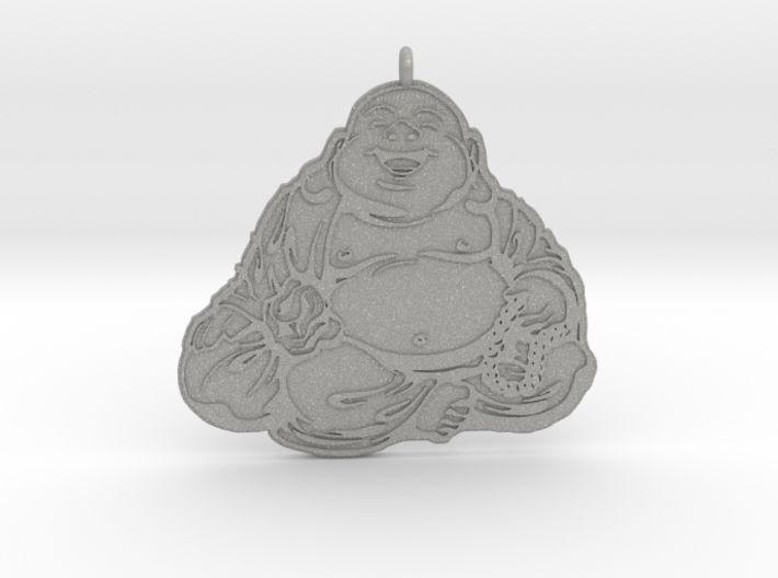 Laughing Buddha pendant colored 3d printed