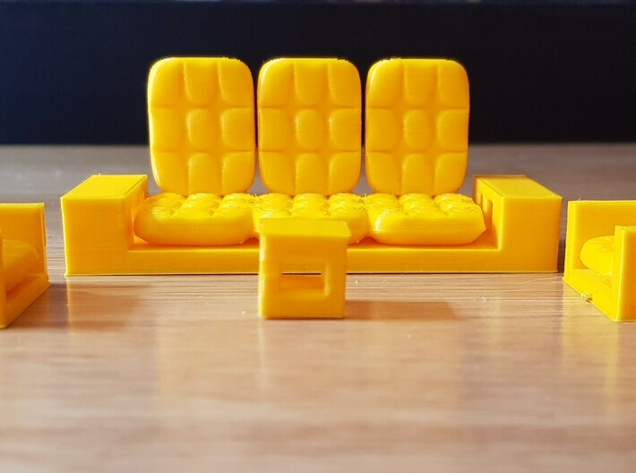 chairs and table 3d printed 