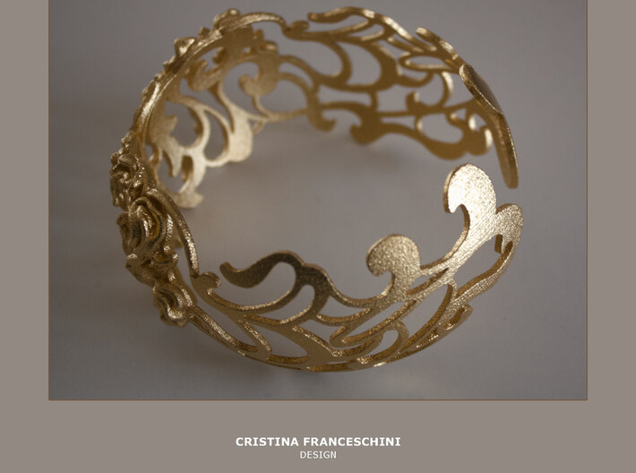 baroque bracelet 3d printed 