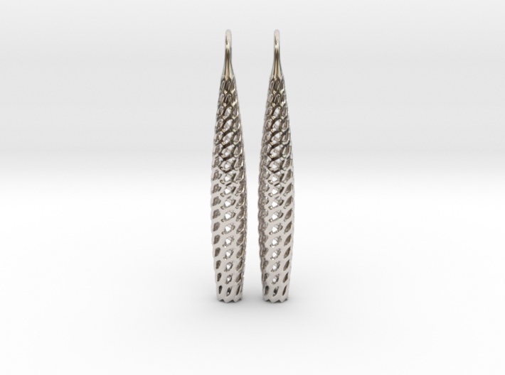 D-STRUCTURA Line Earrings. Structured Chic. 3d printed