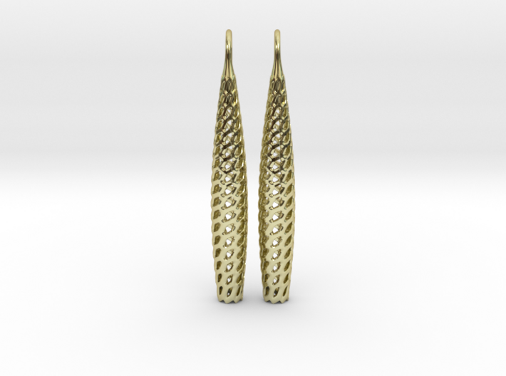 D-STRUCTURA Line Earrings. Structured Chic. 3d printed