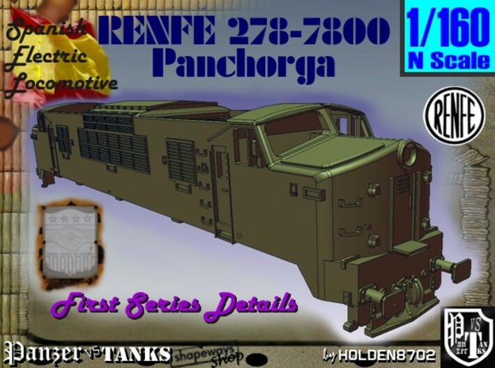 1-160 Renfe 7800 Panchorga First Series 3d printed