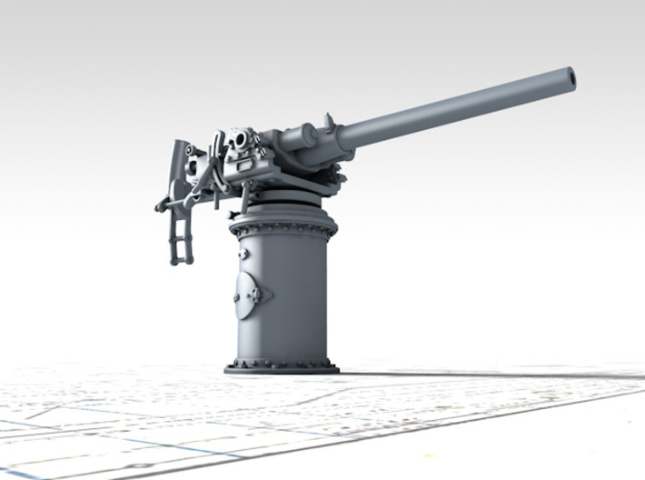 1/96 Hotchkiss 3-pdr 1.85"/40 (47mm) x4 3d printed 3d render showing product detail