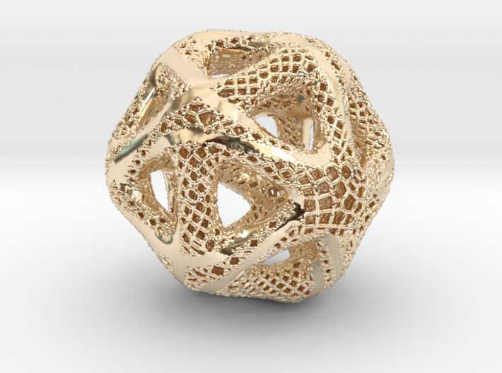 Perforated Twisted Icosahedron Type 2 3d printed