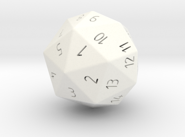 D40 Spindown classic Design 40 sided die 3d printed