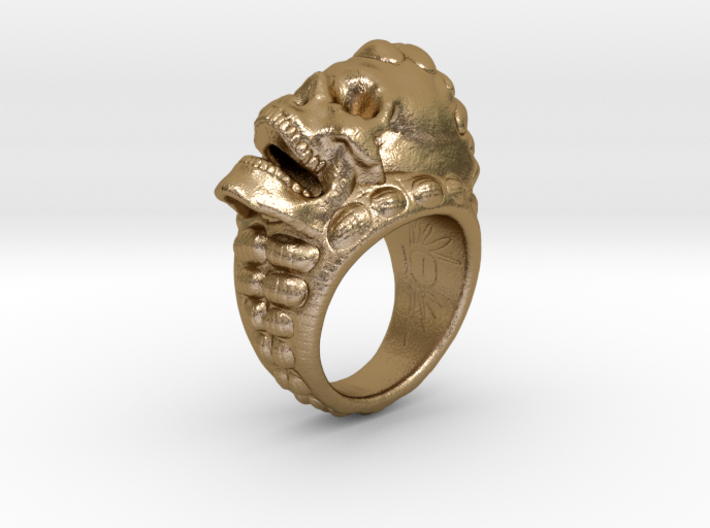 skull-ring-size 9 3d printed