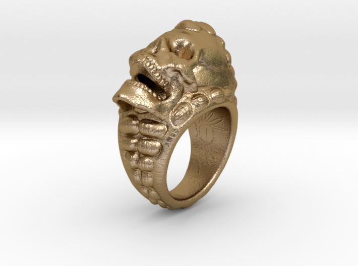 skull-ring-size 7.5 3d printed