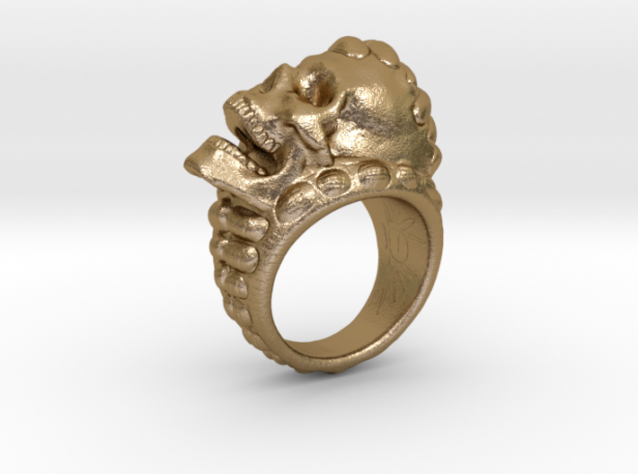 skull-ring-size 7 3d printed