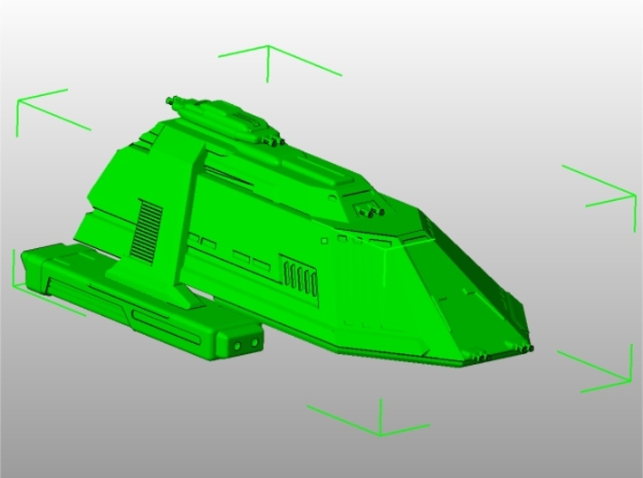 1/3900 Gorn BH2 Battleship 3d printed Gorn BH2 - 3/4 view render