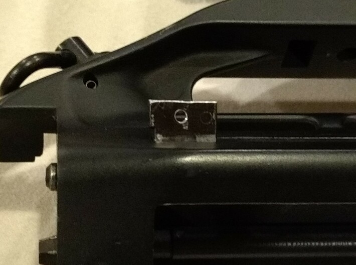 Rotated AUG charging handle 3d printed 