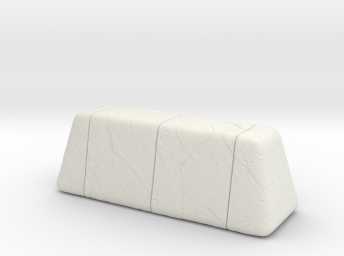 Cracked Concrete Barrier (21mm) 3d printed