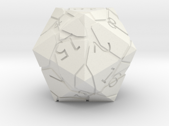 D20 Cracked Dice 3d printed