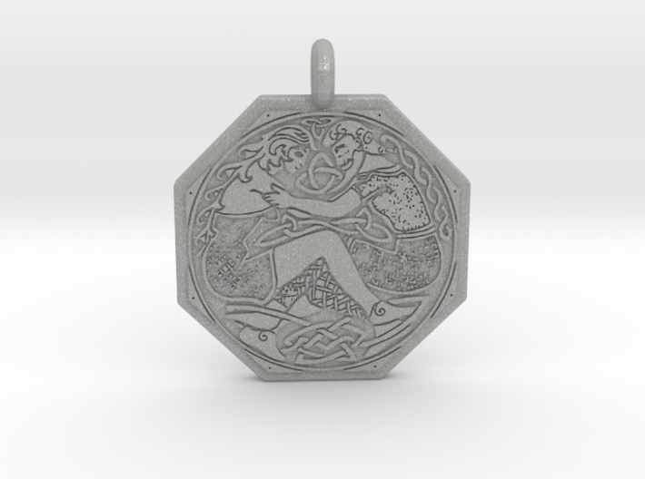 Divine Couple Celtic Octagon Pendant 3d printed