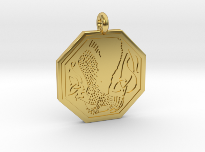 Birds Celtic Octogonal Pendant 3d printed