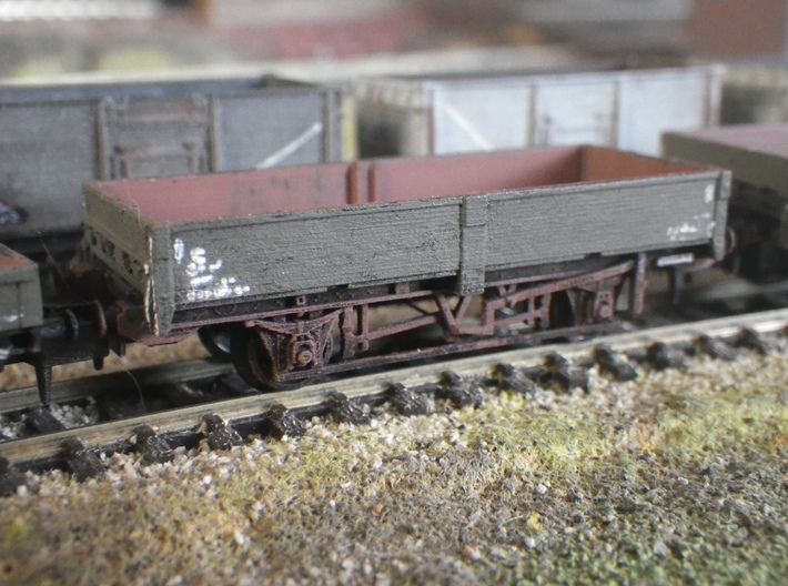 British Rail ZCV Crab ballast wagon - chassis incl 3d printed Painted and running.