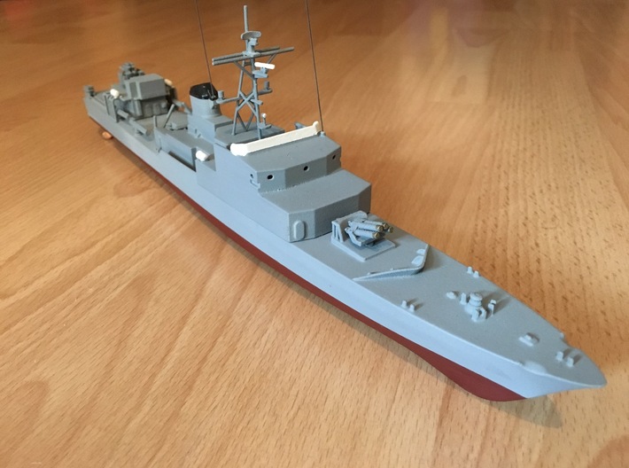 Thetis / Najade, Hull (1:200, RC) 3d printed complete model, painted