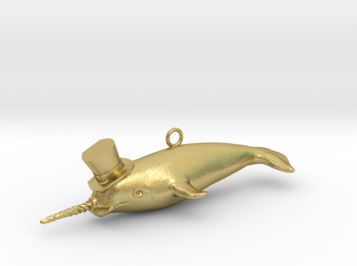 Narwhal Necklace 3d printed