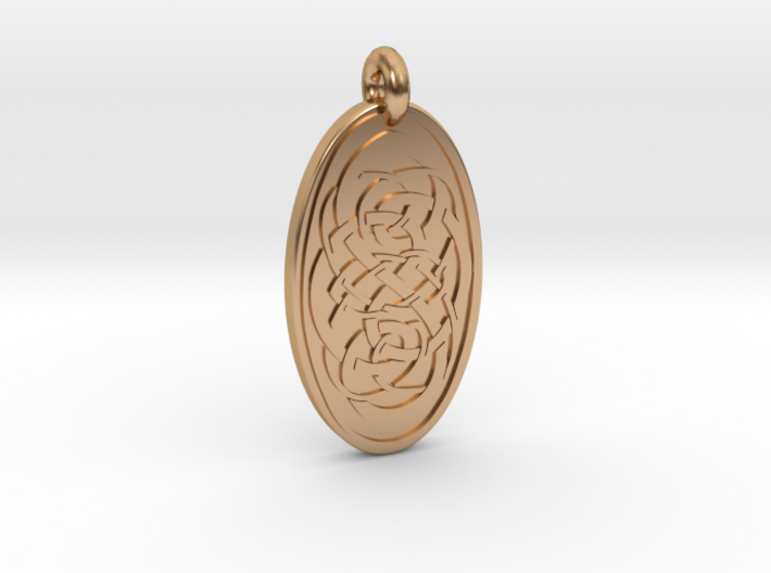 Knotwork - Oval Pendant 3d printed