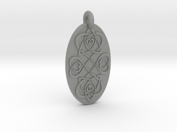 Heart - Oval Pendant 3d printed