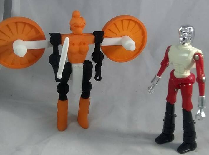 Spartak Spouse Cicilia Micronauts Figure  3d printed Assembled figure made of 3 color sets, each sold seperately. Microman figure not included. 