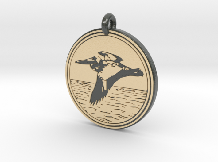 Brown Pelican Animal Totem Pendant 3d printed
