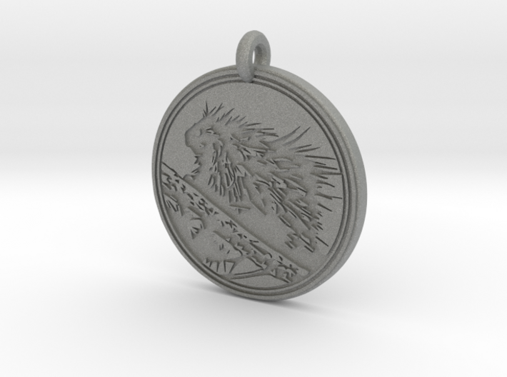 North american Porcupine Animal Totem Pendant 3d printed