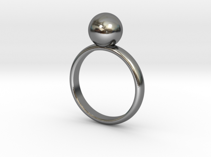 Single Ball Ring 3d printed