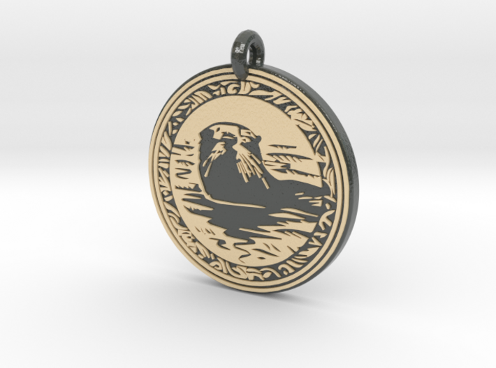 Sea Otter Animal Totem Pendant 3d printed
