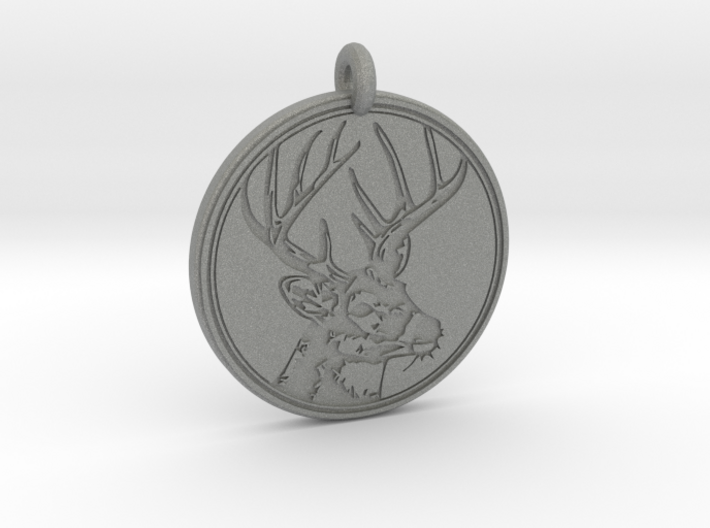 Whitetail Deer Animal Totem Pendant 2 3d printed