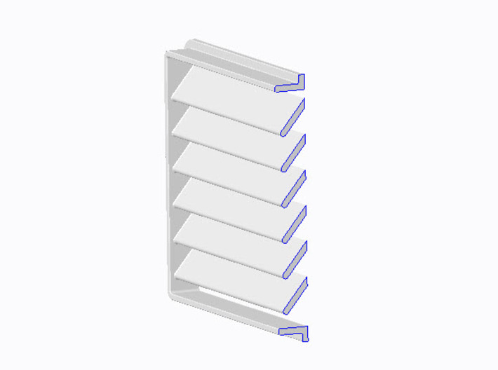 Lüftergitter mit 6 Lamellen: 28x14 und 22x14 3d printed 