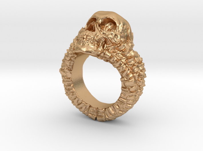 Skull Ring 3d printed