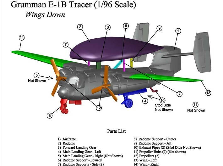 Grumman-E-1B-96Scale-03-FwdGear 3d printed 