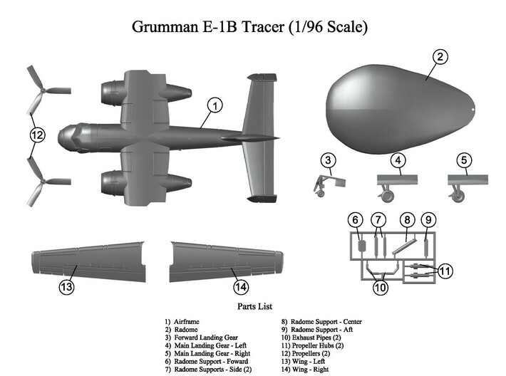 Grumman-E-1B-96Scale-07-PartFret 3d printed 