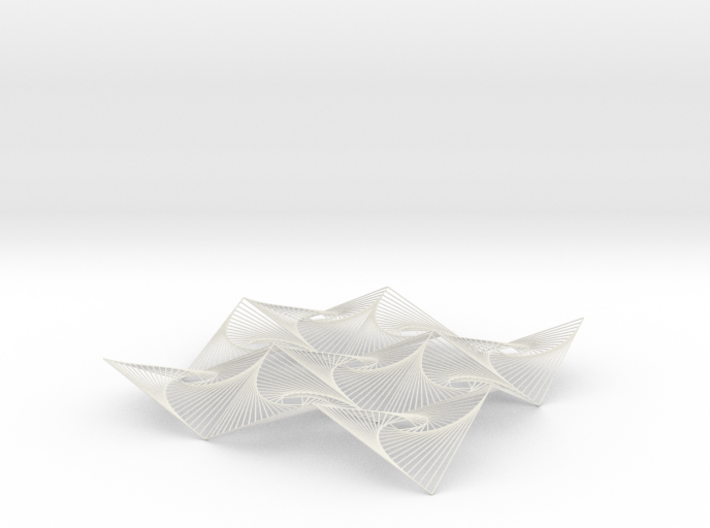 Square Spiral Line Illusion ​V3 Tessellated Lines 3d printed