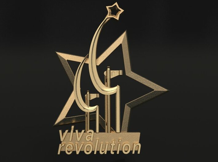 Viva Revolution - original pendant Pin badge 3d printed