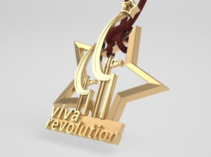 Viva Revolution - original pendant Pin  badge 3d printed 