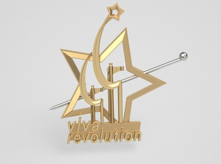 Viva Revolution - original pendant Pin  badge 3d printed 