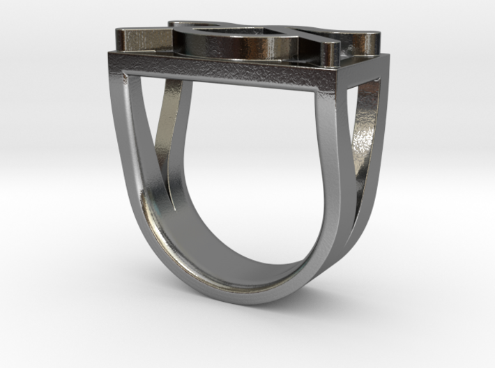 Cattle Brand Ring 2 - Size 9 1/2 (19.35 mm) 3d printed 