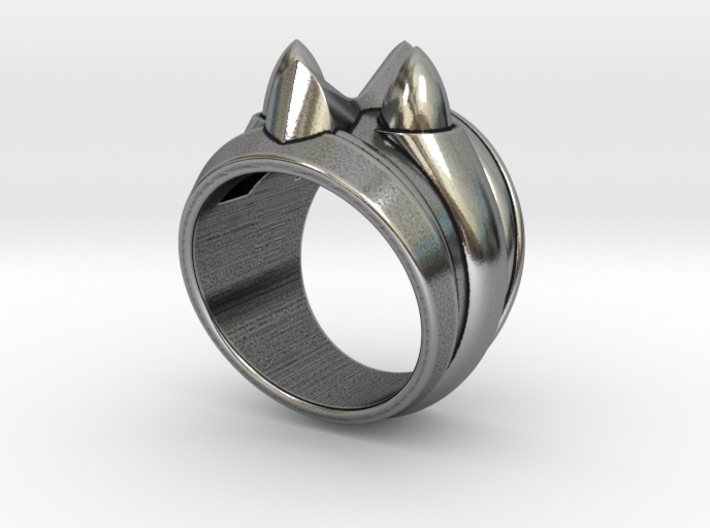 59 Caddy Cat Ring - Size 8 1/2 (18.59 mm) 3d printed